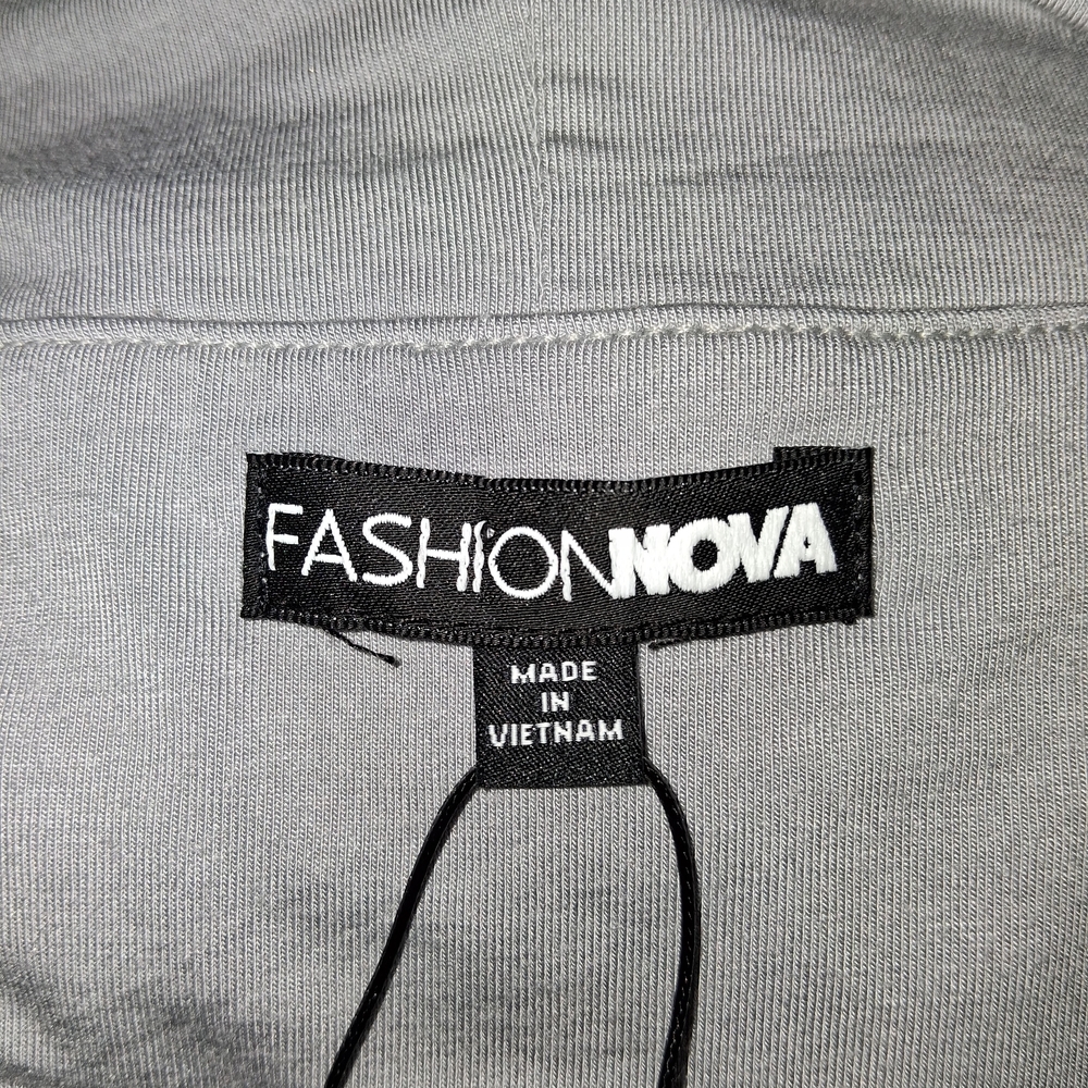 FASHION.NOVA NEW woman Size M Elegant Gray Off-Shoulder Dress - Picture 2 of 15